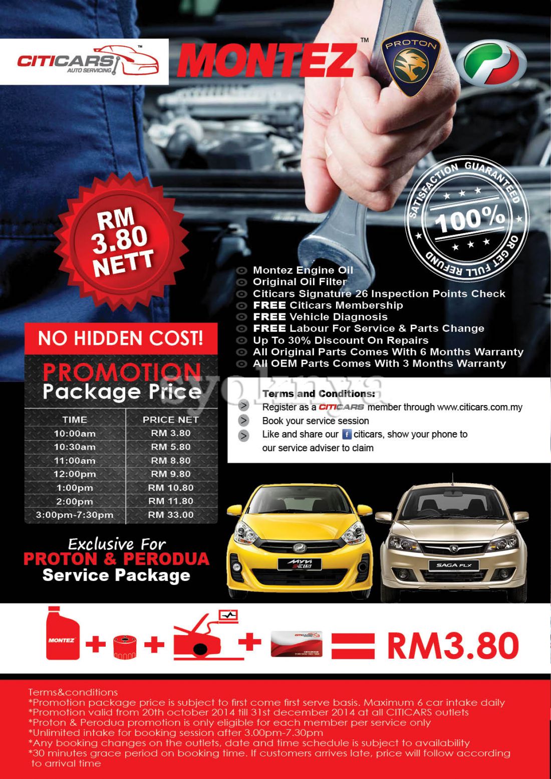 Sell Full Car Service Promotion as low as RM3.80 Nett