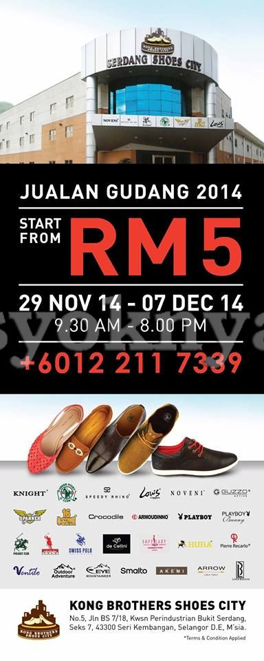 Sell Kong Brothers Shoes City Warehouse Sale 2014 For Footwear Sandals Seri Kembangan 29 Nov 7 Dec 2014