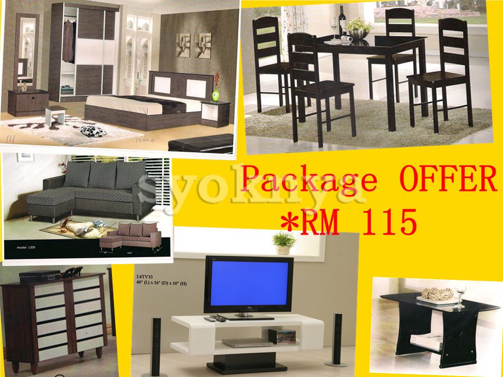 Perabot Home Roomset Meja Tv Kasut Package