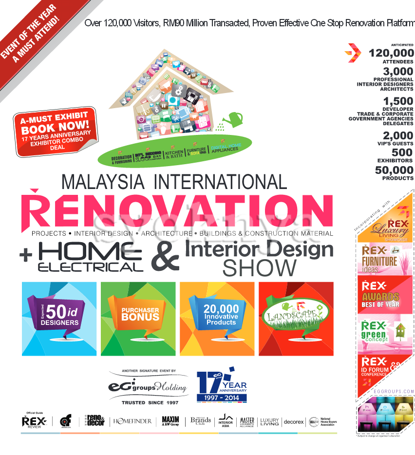 Sell Malaysia International Renovation Expo 2014 Home Electrical Interior Design Show Pwtc 27 29 Jun 2014